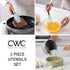COOK WITH COLOR Silicone Cooking Utensils, 3 Pc Kitchen Utensil Set, Easy to Clean Silicone Kitchen Utensils, Cooking Utensils for Nonstick Cookwa...
