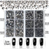 LPBeads 6400 Pieces Hotfix Rhinestones Transparent Black Flat Back 5 Mixed Sizes Crystal Round Glass Gems with Tweezers and Picking Rhinestones Pe...