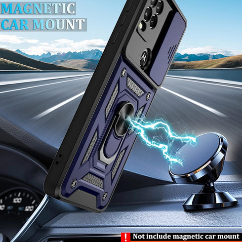 for Moto G Stylus 5G (2021) Phone Case with Screen Protector,Shockproof Phone Cover with Magnetic Kickstand Ring Case for Motorola G Stylus 5G 202...