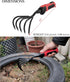 Stainless Steel Garden Rake and Hand Cultivator for Heavy-Duty Soil Loosening, Planting, and Weed Removal - Ideal for Men and Women - Red Handle...