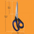 Heavy Duty Titanium Tailor Fabric Shears - 9.5" Black w/Purple - 1 Pair...