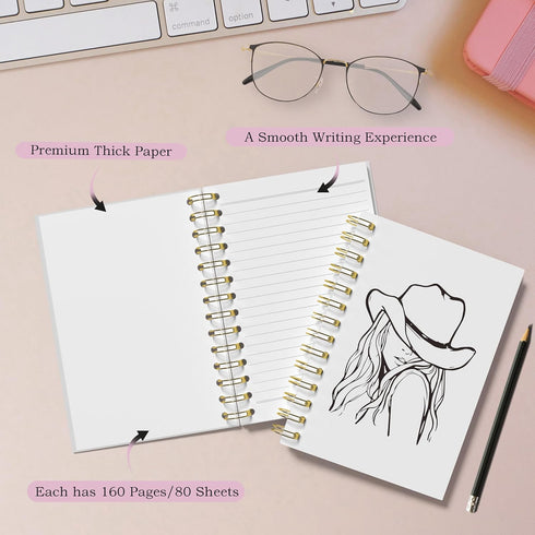 Cowgirl Notebook - Preppy Notebook, Preppy Journal, Western Notebook, Western Office Supplies, Howdy Western Notebook Journal, Cowgirl Stuff Spira...