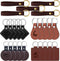 25 Pcs Leather Key Fob Kit, 5 Types PU Leather Key Fobs with Rivets and Keychain Ring, Diy Keychains Holder for Keychain Making Craft Working...