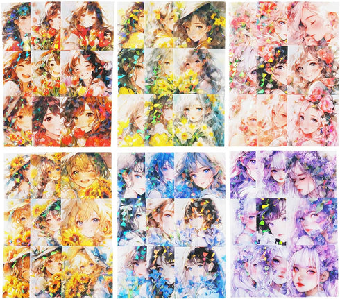 Floral Girl Scrapbook Stickers Set, 60PCS Holographic Ephemera for Scrapbooking, Junk Journaling, Crafting, DIY Projects, Diaries, and Art Supplie...
