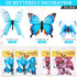 48 Pieces Glow in The Dark Butterflies for Ceiling 3D Butterfly Decal Sticker Wall Decor DIY Adhesive for Room Nursery Living Room Luminous Realis...