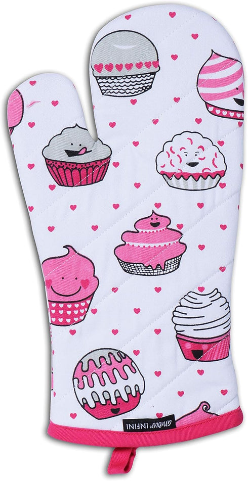 AMOUR INFINI Pot Holders and Oven Mitt Heat Resistant Non Slip Reusable Set of 1 Oven Mitt and 1 Pot Holder Oven Gloves Pot Holder for Cooking...