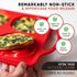 Silicone Muffin Top Pans for Baking - 4 Inch Jumbo Size Egg Baking Pan - Silicone Whoopie Pie Baking Pans - RED...