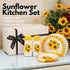 Sunflower Kitchen Decor - Sunflower Spoon Rest, Ceramic Spoon Rest for Stove Top, Large Spoon Rest for Kitchen Counter Decor, Farmhouse Cute Utens...