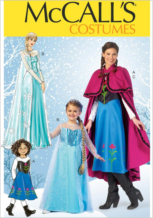 McCall's M7000 Women and Girl's Fairy Tale Snow Princess Costume Sewing Pattern, Sizes 3-14...