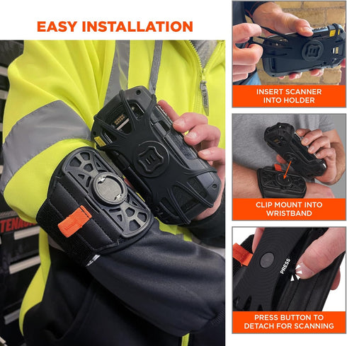 Ergodyne Squids 5545 Armband, Wristband Scanner Mount, Adjustable to Fit Phones, Scanners, Mobile Computers, PDA...