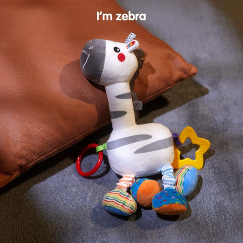 TUMAMA Baby Hanging Toys, Plush Animals Baby Rattle Crinkle Squeaky Toys Car Seat Stroller Mobile Toys, Baby Toys for 0 3 6 9 12 Months, Sensory L...
