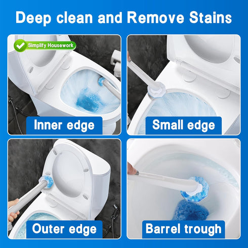 40 Count Disposable Toilet Brush Refills, Fits Most Toilet Brushes for Effortless Toilet and Bathroom Cleaning - Replacement Toilet Bowl Cleansing...