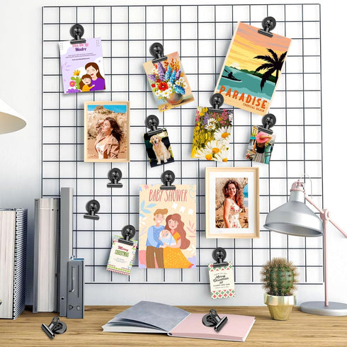 60 Pack Fridge Magnets Refrigerator Magnets, Black Magnetic Clips Whiteboard Magnets, Magnetic Clips Heavy Duty, Clip Magnets for Photo Displays, ...