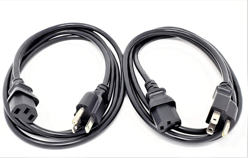 Inc. 6 Feet Universal AC Power Cord Ul Approved NEMA 5-15P to C13 Black/ 2-Pack (M05-113UL-2P)...