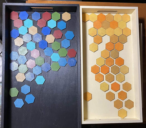 Honbay 100PCS 25mm/1Inch Hexagon Unfinished Craft Wood...