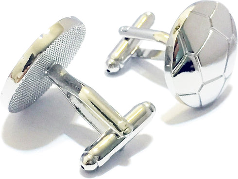 Silver Soccer Ball Association Football Cufflinks...