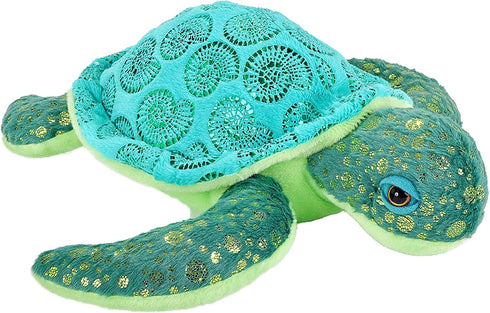 Wild Republic Sea Turtle, Foilkins Junior, Stuffed Animal, 8 inches, Gift for Kids, Plush Toy, Fill is Spun Recycled Water Bottles...