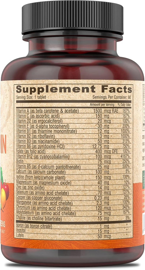 DEVA Vegan Multivitamin and Mineral Supplement - One Daily Vitamin Formula with Greens - Iron Free - 90 Coated Tablets (Pack of 2)...