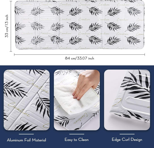 Shappy 2 Pcs 3 Sided Oil Splatter Guard Grease Splatter Screen for Stove Aluminum Foil Oil Barrier Proof Splash Kitchen Tool for Frying Cooking Ki...