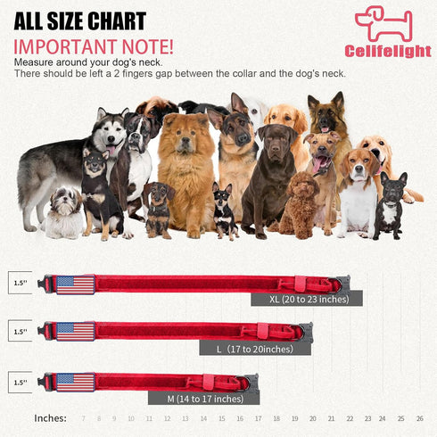 Tactical Dog Collar Military Dog Collar Adjustable Nylon Dog Collar Heavy Duty Metal Buckle with Handle for Dog Training,with Patches (Red, M)...