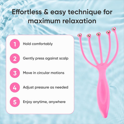 Head Massager - Portable Head Scratcher Massager Whisk - Tickler Scalp Scratcher for Home, Office - Manual Scalp Massagers for Deep Relaxation & R...