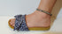 Infinityee888 Amazonite Bead Anklet 10 Inches Ankle Bracelet Woven with Leather Cord Handmade Hippie Bohemian Unisex Style Gift Idea for Men and W...