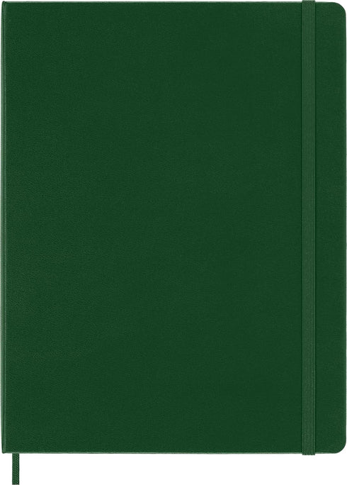 Moleskine Classic Notebook, Hard Cover, XL (7.5" x 9.5") Squared/Grid, Myrtle Green, 192 Pages...