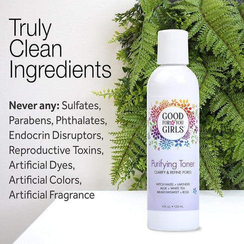 Good For You Girls Hydrating Toner for Face Contains Aloe, Witch Hazel, Meadowsweet, Chamomile, Rosewater, Witch Hazel Toner for Face, Alcohol Fre...