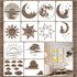 Sun Moon Stencils for Painting on Wood Wall Crafts Reusable Clound Moon Sunrise Cat Stencil Art Paint on Wall Canvas Pattern Paint Stencils for Ca...