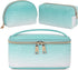 KTMOUW Makeup Bag 3 Pcs Waterproof Cosmetic Bag Set Portable Travel Cosmetic Bag Multifunction Organizer Storage Bag Weave Toiletry Bag for Women,...