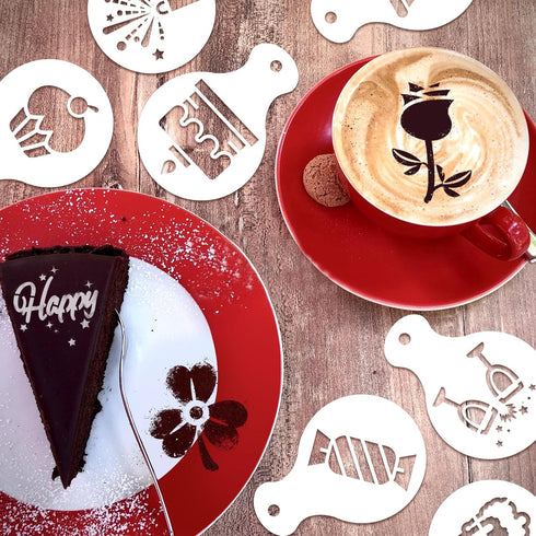 36pcs Cookie Stencils, 36 Styles Cookie Decorating Stencils Reusable Happy Birthday Cake Stencil Templates for Cookies Baking Painting Dessert Dec...