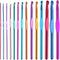 Aluminum Knitting Needles Crochet Hook Set - 14Pcs Clover Crochet Hooks Sets Crochet Needles for Crocheting Yarn - 2-10mm Ergonomic Crochet Hook S...