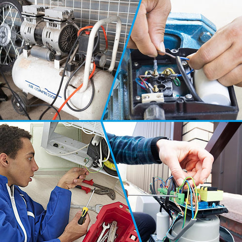 PATIKIL 16uf CBB60 Run Capacitor,AC 250V 4 Pins 50/60Hz Cylinder Bottom with M8 Screw for Washing Machine,Cleaning Machine Pump Motor Star...