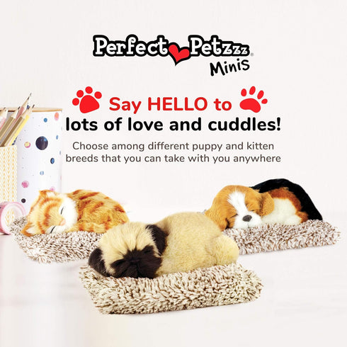 Minis Pug, Realistic, Lifelike Stuffed Interactive Plush Toy, Electronic Pets, Companion Pet Puppy with 100% Synthetic Fur...
