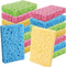 Cleaning Scrub Colored Sponge,Non-Scratch Kitchen Cellulose Dishwashing Sponge,16Pack Biodegradable Natural Sponge...