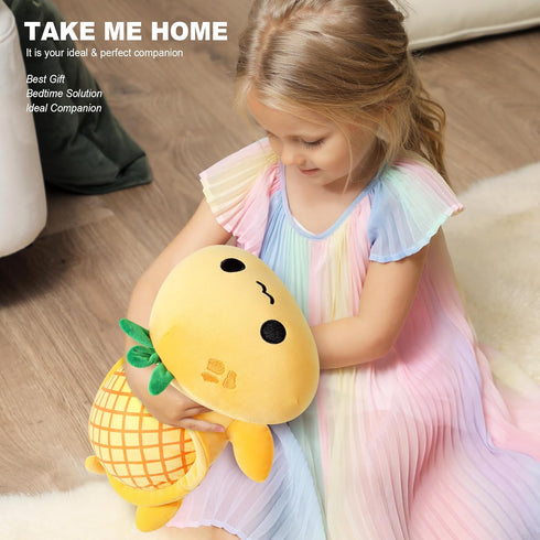 Onsoyours Turtle Plush Cute Pineapple Soft Stuffed Animal Turtle Plush Pillow, Tortoise Kawaii Pineapple Plushie Toy for Kids (Pineapple Turtle, 1...