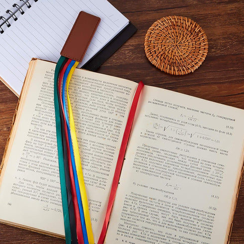 Outus 9 Pieces Bible Ribbon Bookmark Multi Ribbon Page Markers Artificial Leather Bookmark with Ribbons for Books (Colorful Ribbon)...