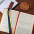 Outus 9 Pieces Bible Ribbon Bookmark Multi Ribbon Page Markers Artificial Leather Bookmark with Ribbons for Books (Colorful Ribbon)...