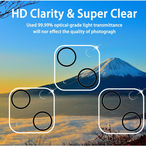 ?3 Pack? Tempered Glass Camera Lens Protector for iPhone 15 6.1" & for iPhone 15 Plus 6.7", Ultra HD, 9H Hardness, Anti-Scratch, Case Friendly, Ea...