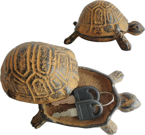 Hide A Key Outside - Spare Key Hider - Outdoor Key Hider, Garden Turtle Statues Key Box...