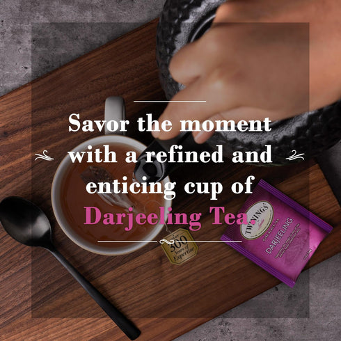 Twinings Darjeeling Tea - A Delicate, Dry Black Tea, Sophisticated Coffee Alternative with Less Caffeine, Individually Wrapped Tea Bags, 20 Count ...