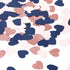 Navy-Blue Pink Rose-gold Heart Confetti - 300pcs Decor Glitter Paper Dots Gender Reveal Graduations Wedding Bachelorette Engagement Birthday Party...