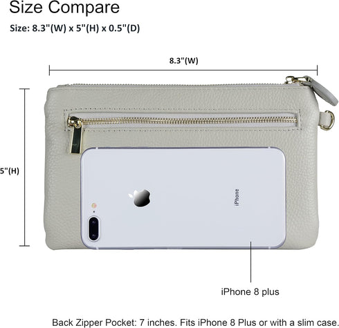 befen Genuine Leather Wristlet Clutch RFID Blocking Bag Cell Phone Wallet Purse Wristlet Wallet Purses and Handbags for Women...