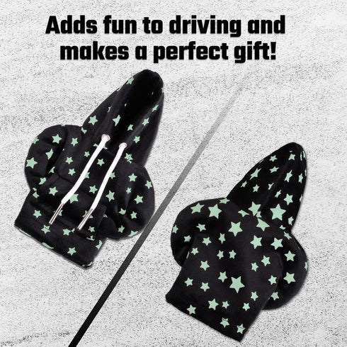 Gear Stick Hoodie Mini Sweater Hoodie Gear Shift Hoodie Upgrade Star Glow in the Dark Shift Knob Cover Universal Funny Car Shifter Cover, Black, T...