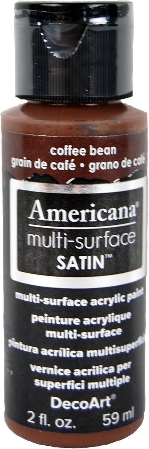 DecoArt Americana Multi-Surface Satin Acrylics Paint, 2-Ounce, Coffee Bean...
