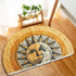 Half Round Door Mat,Semi Circle Bathroom Floor Rug,Tarot Sun Moon Rug,Non-Slip Welcome Entrance Way Rug,Absorbent Bath Mat,Microfiber Tufted Indoo...