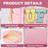 Preppy Patch Stuff Portable Makeup Bag Bulk Pu Leather Cosmetic Bag Waterproof Travel Organizer Zipper Pouch Storage Purse for Women Girls Gift (H...