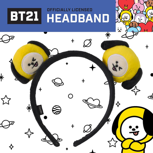BT21 LINE FRIENDS Women's Headband, 3D Plush Hair Band for Adults, Cute Fashion Accessories, CHIMMY, One Size...