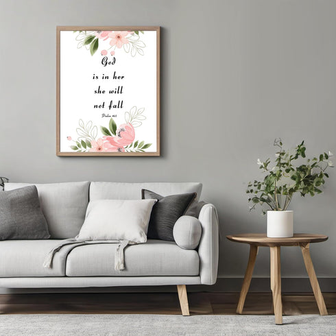 Posterizer 1 pcs-God is Within Her-Bible verse-Religious Posters-Motivational & Inspirational Art-Gifts for Christians-Gift for Daughter, Son, Kid...