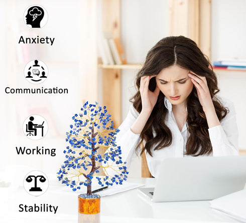 Lapis Lazuli Tree - Crystal Tree - Chakra Tree of Life - Gemstone Tree - Feng Shui Tree - Money Tree - Chakra Decor - Crystal Gift - Healing Cryst...